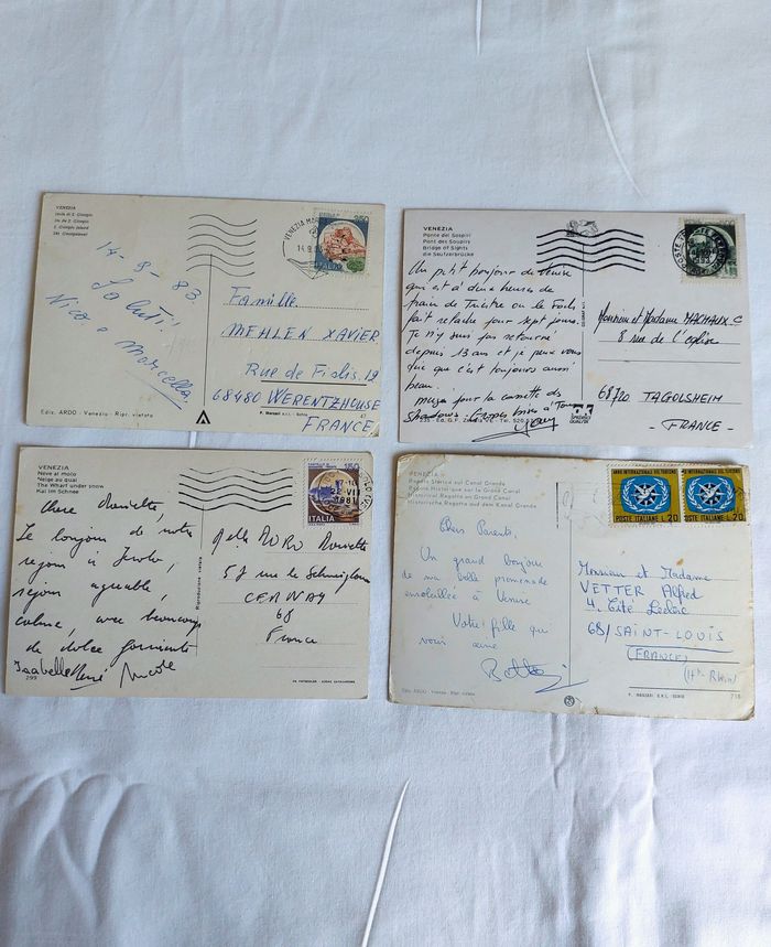 Venise Venezia Lot 4 Cartes postales anciennes années fin 60-80-90 Italie Italy - photo numéro 4