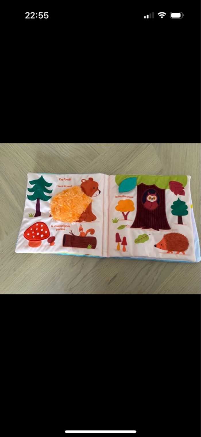 Livre en tissu bébé sensoriel et découverte neuf - photo numéro 3
