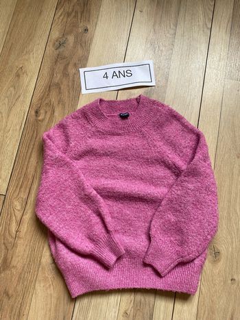 Pull hiver rose 4 ans