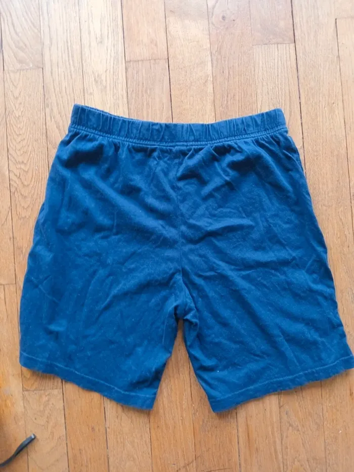 Short bas de pyjama coton bleu marine Tex taille S - photo numéro 4
