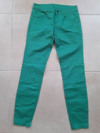 Pantalon vert femme 36 BENETTON NEUF