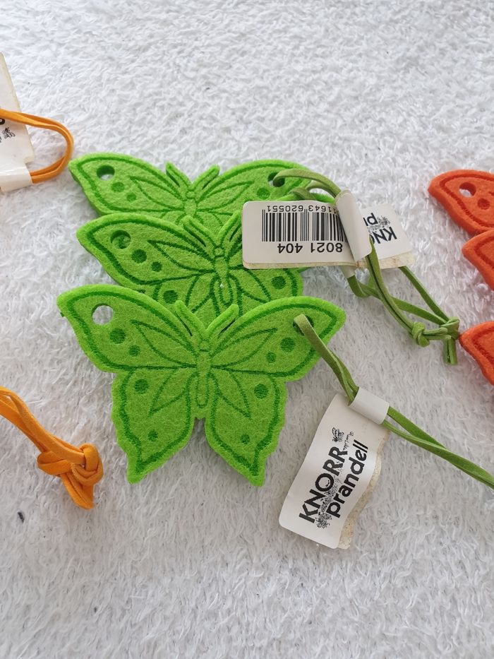 Lot de 9 papillons feutrine neuf - photo numéro 3