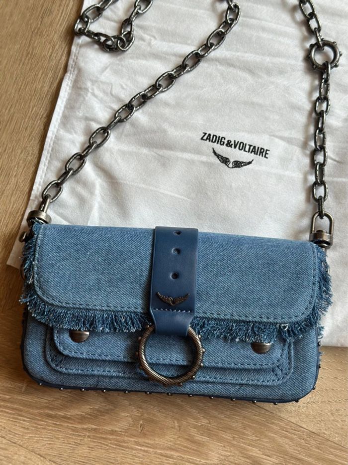 Sac Kate Wallet Glitter Storm édition Kate Moss bleu jean - Zadig&voltaire - photo numéro 2