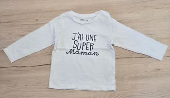 Tee-shirt manches longues, Gémo, 18 mois.