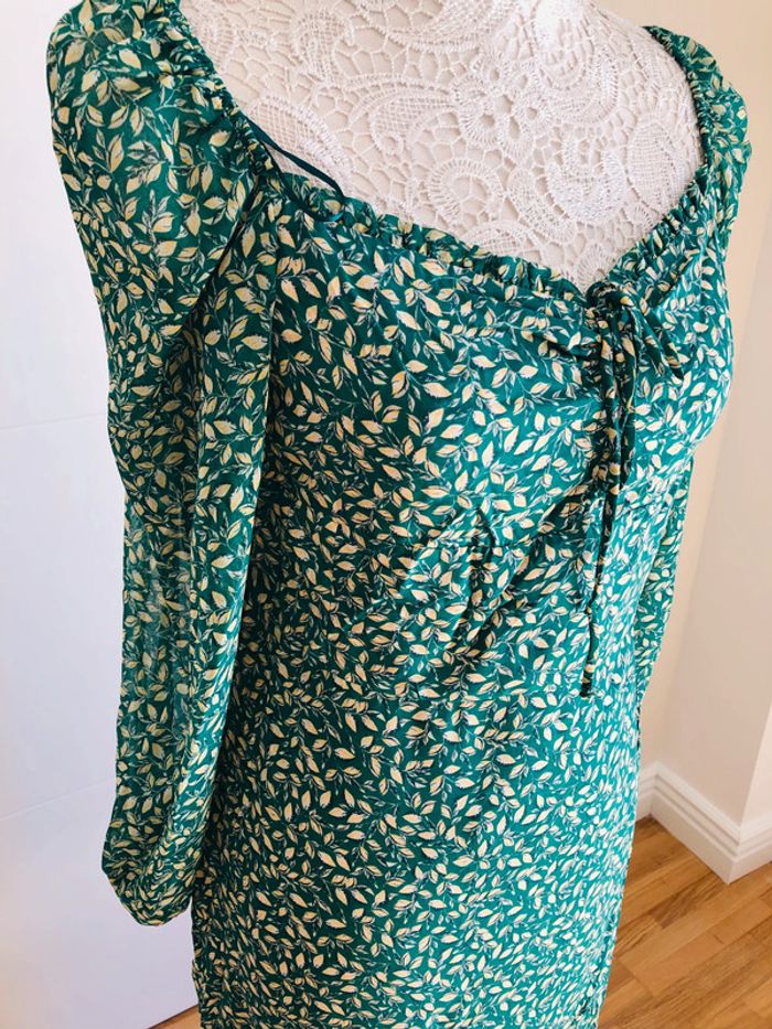 Robe d’été verte neuve Zara taille M/L - photo numéro 3