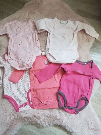 Lot de 5 bodys fille 6 mois