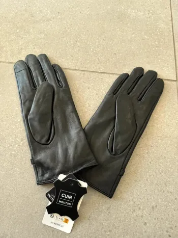 Gants en cuir de mouton, taille S/M homme, neuf