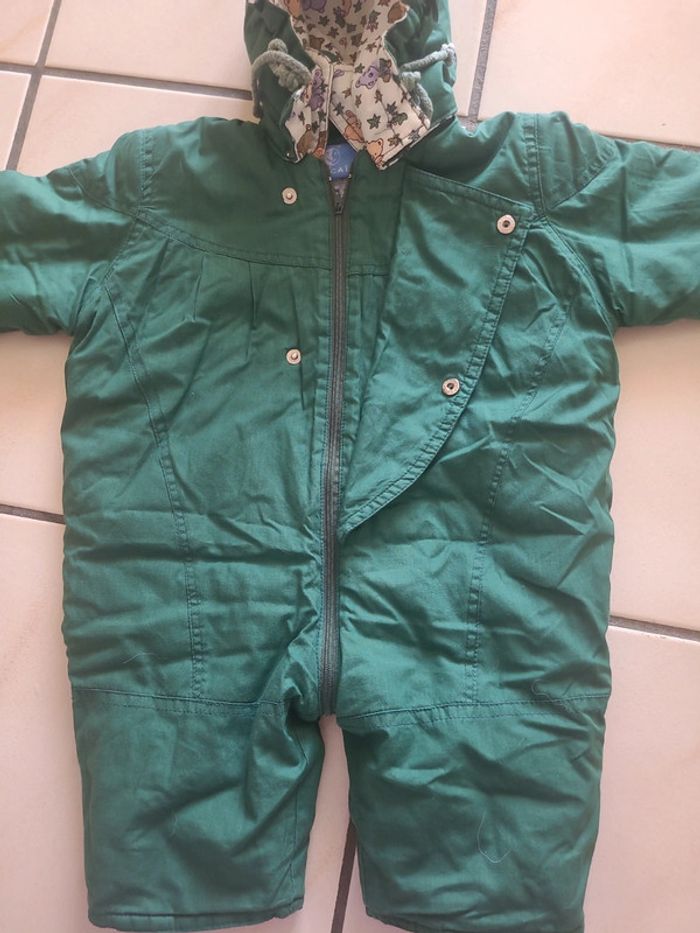 Combinaison chaude verte avec capuche - photo numéro 4