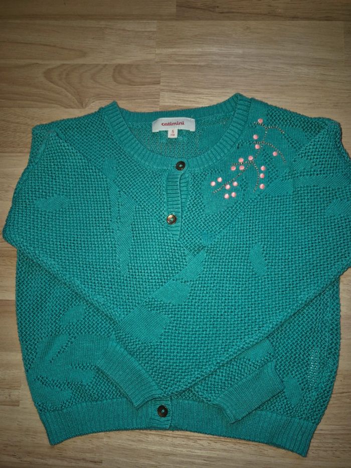 Gilet Catimini vert 5 ans - photo numéro 6