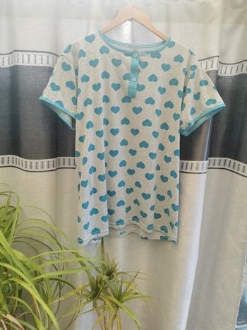 Haut pyjama cœurs t 48