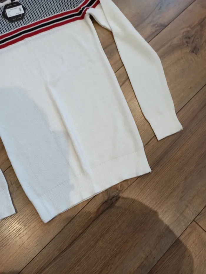 Pull blanc homme manches longues XXL - photo numéro 3