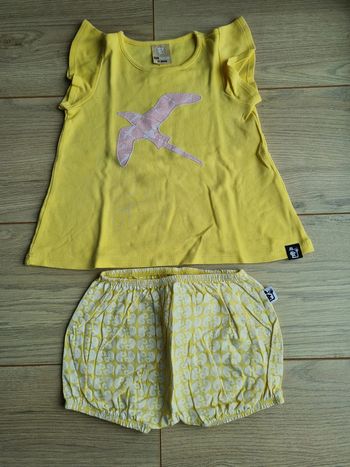 Tunique/robe et bloomer jaune 12 mois