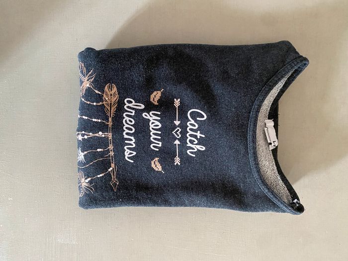 Sweat manches longues gris anthracite La Halle 14/16 ans « Catch your dreams » - photo numéro 13