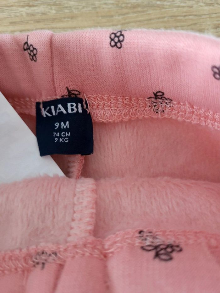 Pantalon jogging rose fleur 9 mois - photo numéro 2