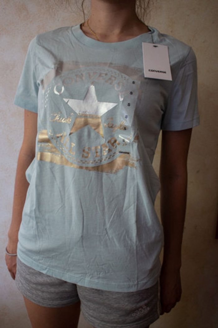 Tee-shirt bleu converse