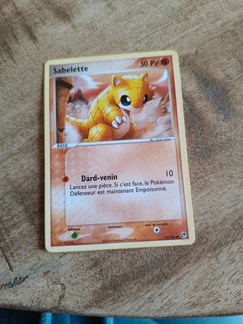 Carte pokémon sabelette 75/100