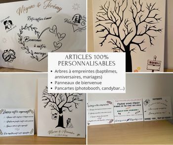 toile ou arbres à empreintes personnalisée (palette encre offerte)