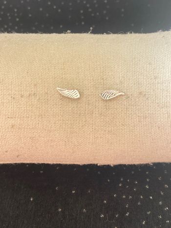 Boucles d'oreilles ailes argentées