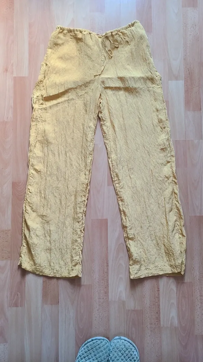 Pantalon fluide jaune H&M taille S