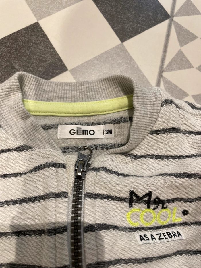 Gilet Gemo 3 mois garçon - photo numéro 2