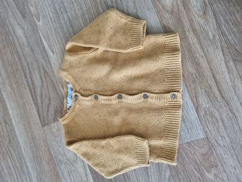 Gilet en maille moutarde Bout'chou - 12 mois