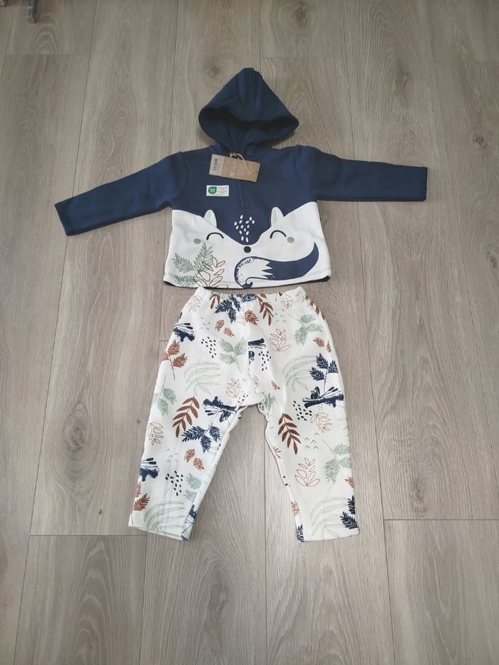 🦎 ensemble petit béguin 12 mois 80 cm neuf 🦎