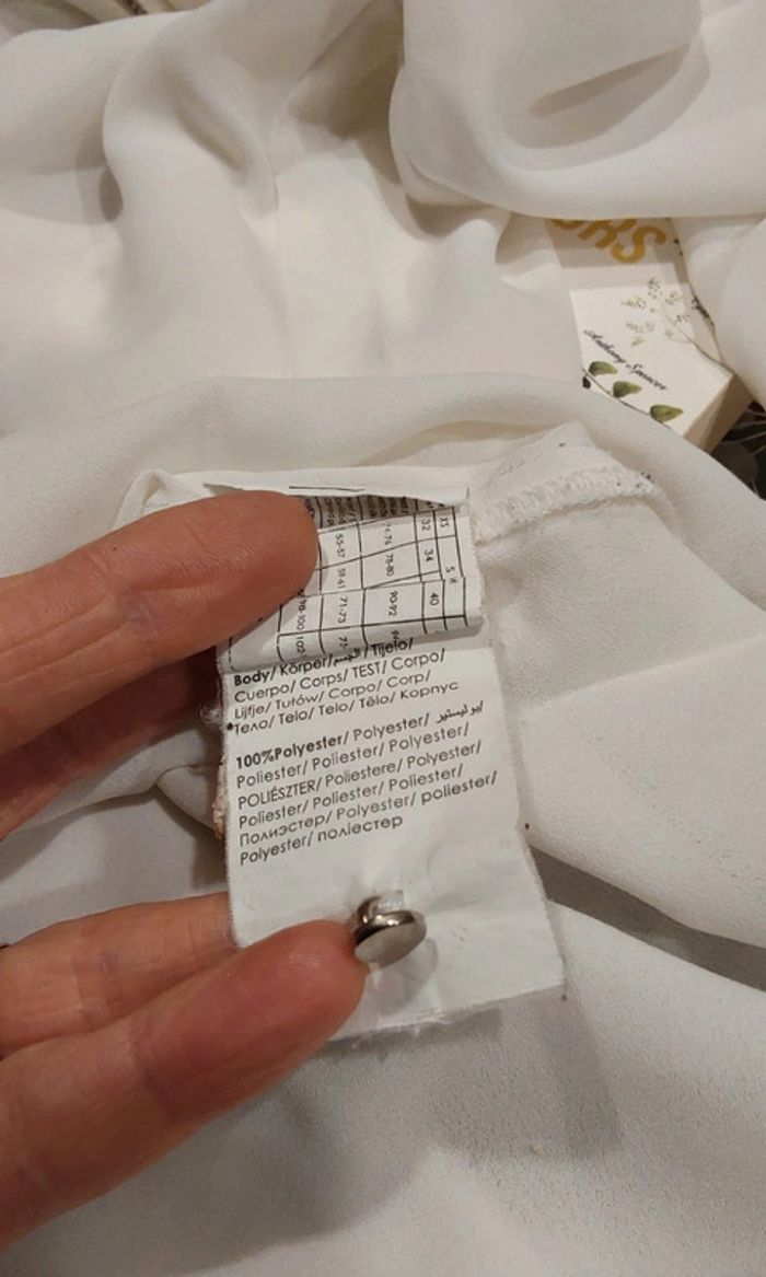 Blouse fluide et légère blanche T 36 - photo numéro 7