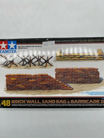 Tamiya maquette brick wall sand bag & barricade set