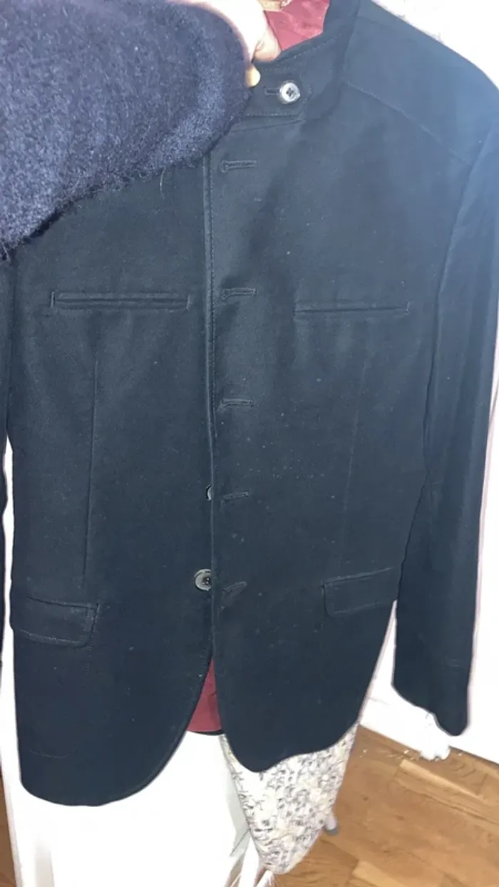 Manteau veste blazer velours - photo numéro 4
