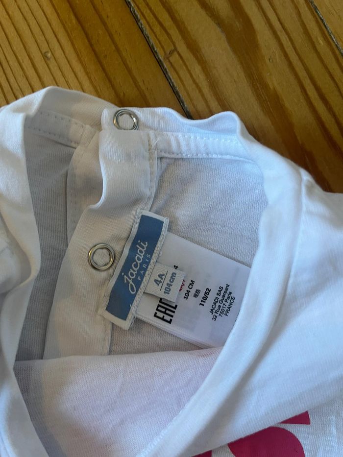 Tee-shirt blanc Jacadi 4 ans - photo numéro 4