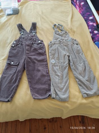 Lot de 2 salopettes hiver 3ans
