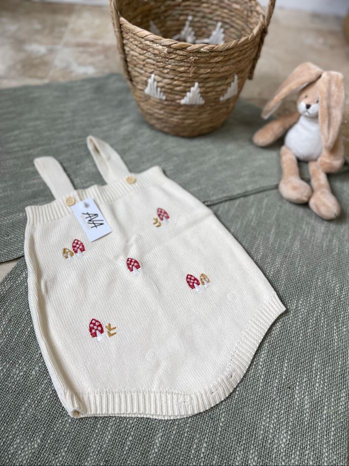 Ensemble gilet col Claudine laine  barboteuse neuf - photo numéro 4