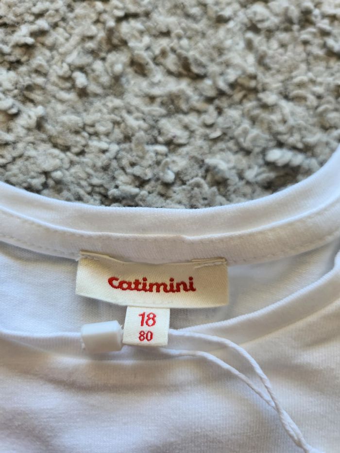 Tee-shirt Catimini blanc neuf 18 mois - photo numéro 3