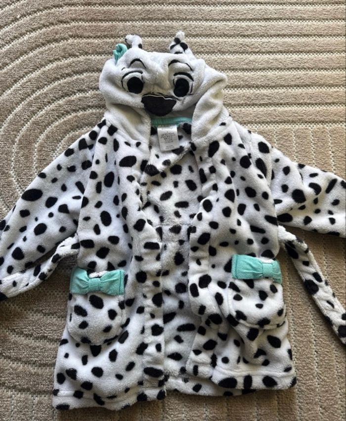 Peignoir à capuche Disney 101 Dalmatiens – Taille 2 ans – Blanc à motifs - photo numéro 7