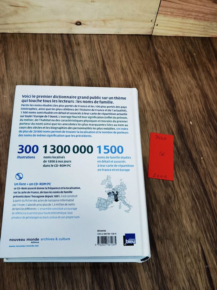 D4308 - Dictionnaire historique des noms de famille - photo numéro 2