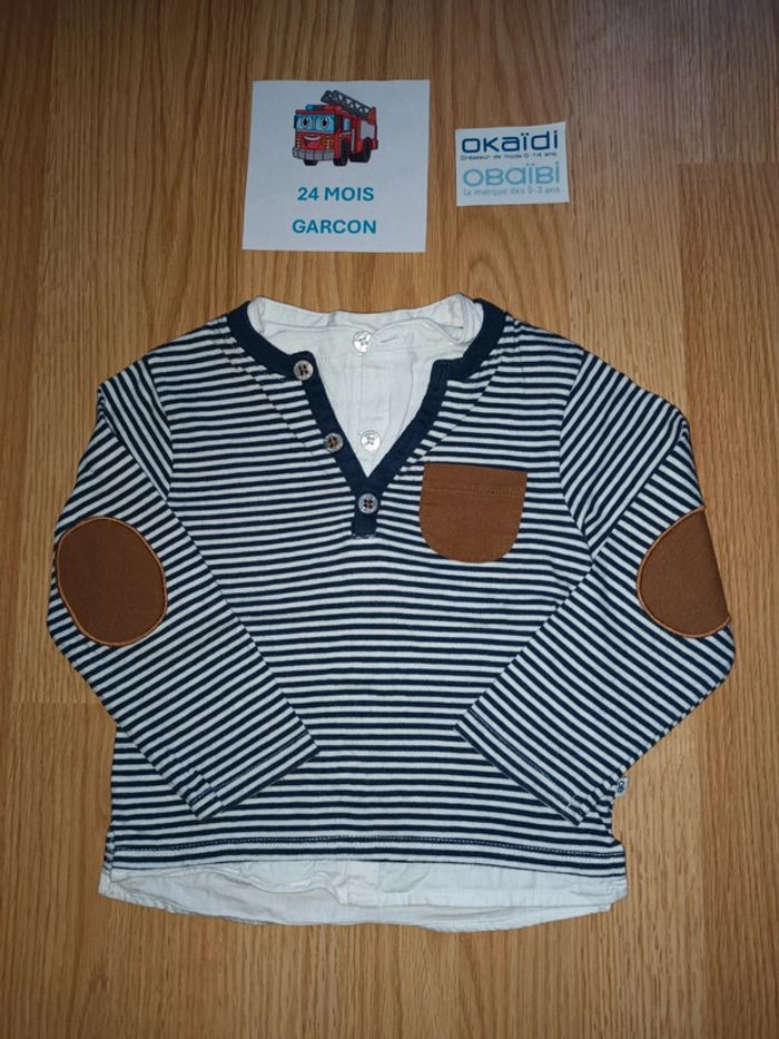 Tshirt effet 2 en 1 24 mois obaibi