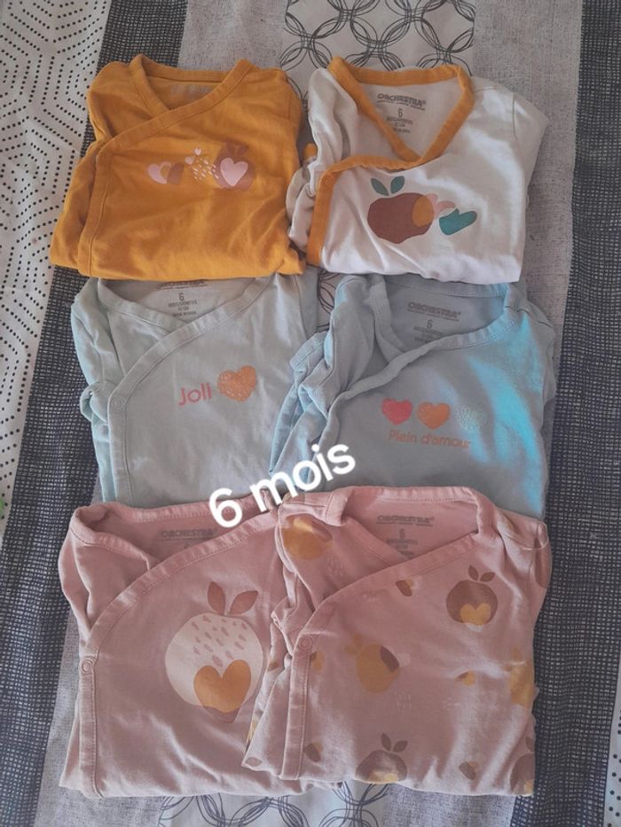 Lot 6 body fille ml 6m