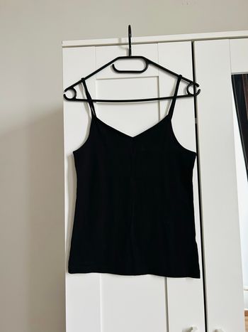 Débardeur noir uni Col V #ba basic Taille S