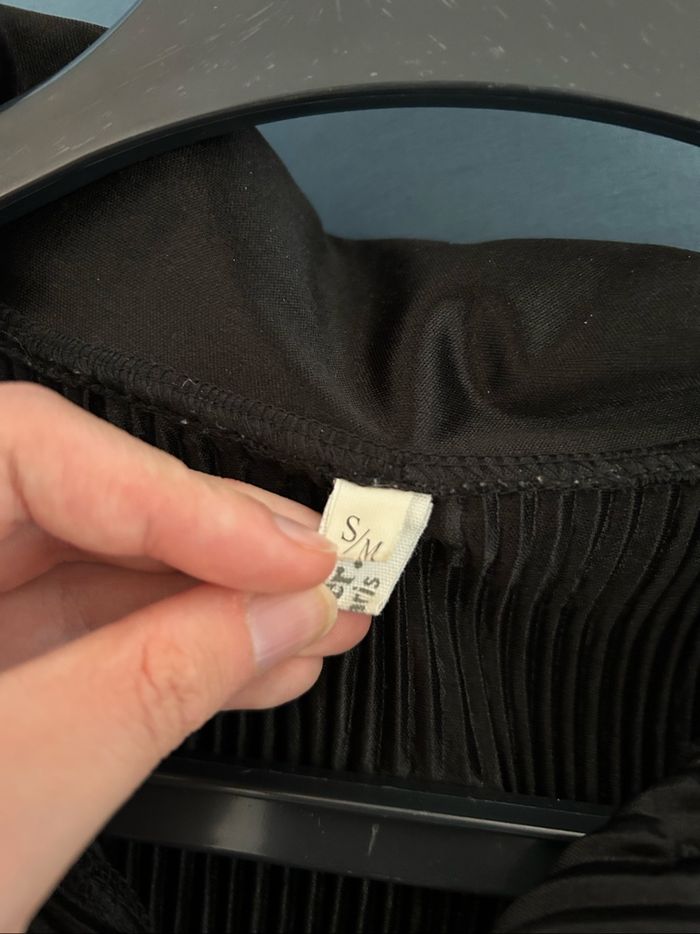 Ensemble noir plissé Chemise et Pantalon Boutique Indépendante Tailles S-M - photo numéro 8