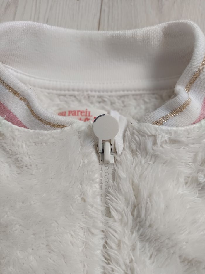 Gilet chaud DPAM 5 ans – blanc et rose tout doux 🩷🤍 - photo numéro 5