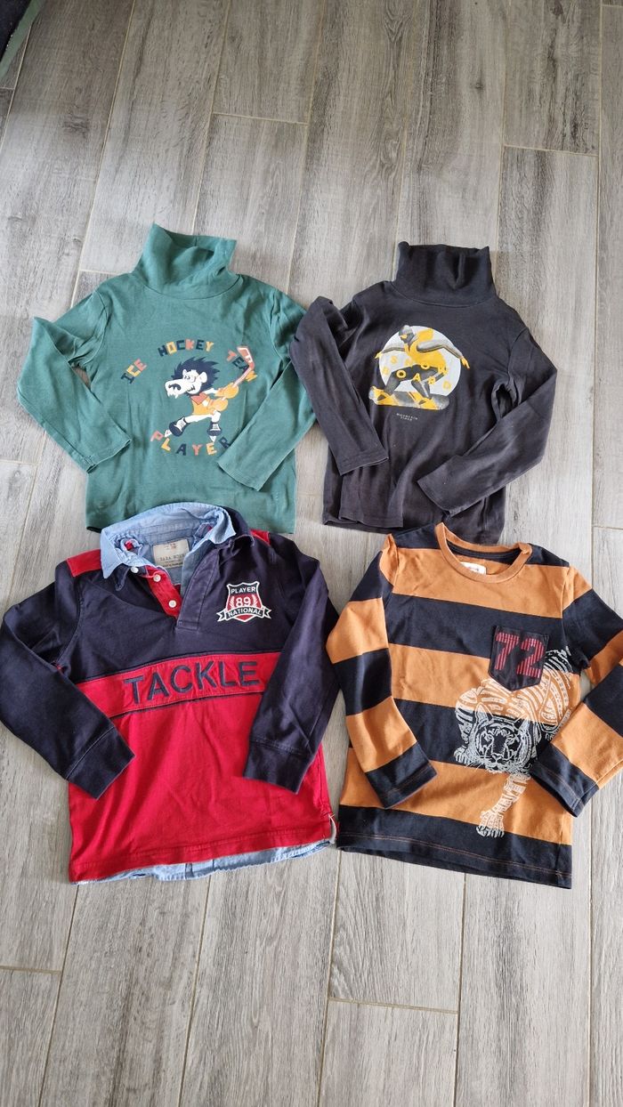 Lot de 2 polos léger et 2 sous pulls, 6 ans