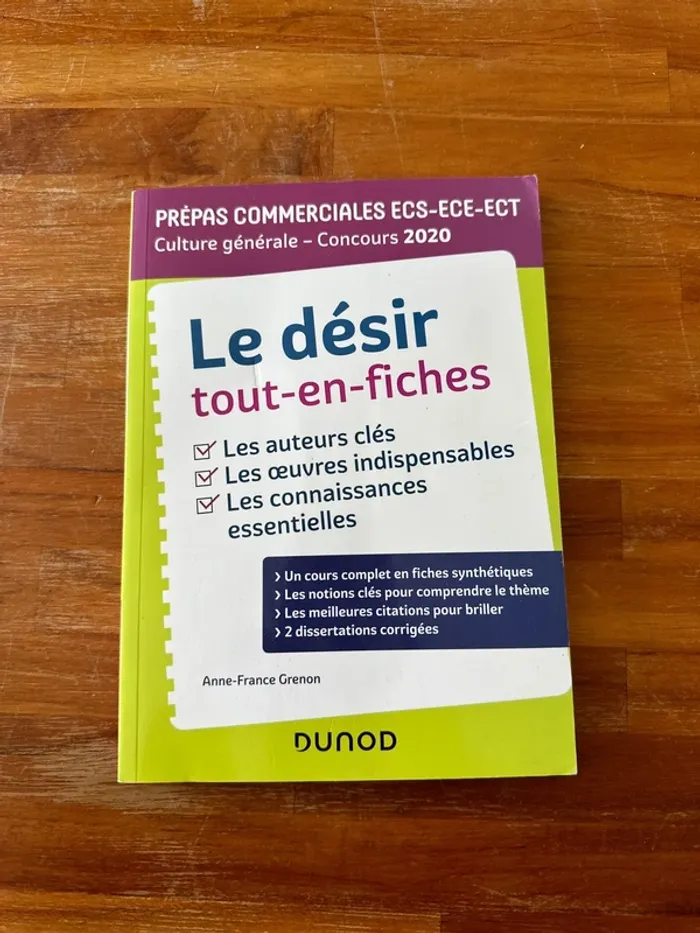 Livre le désir tout en fiche