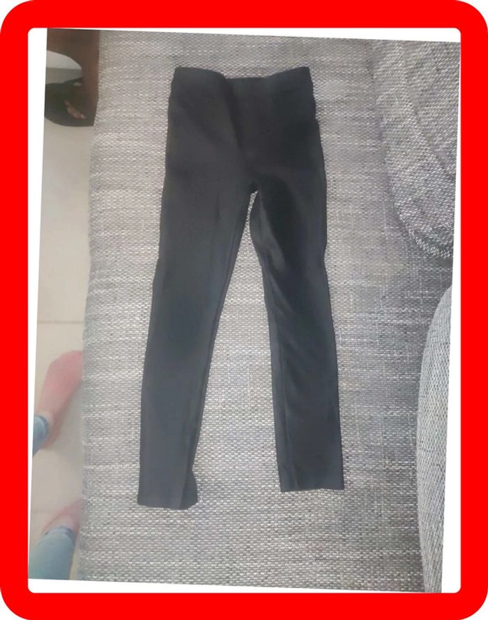 Legging tissu jean effet cuir taille 8 ans