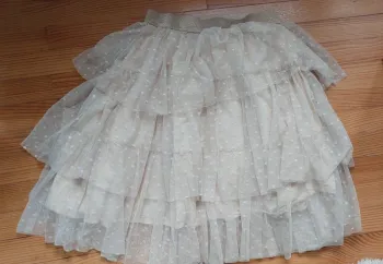 Jupe dentelle paillette voile tulle