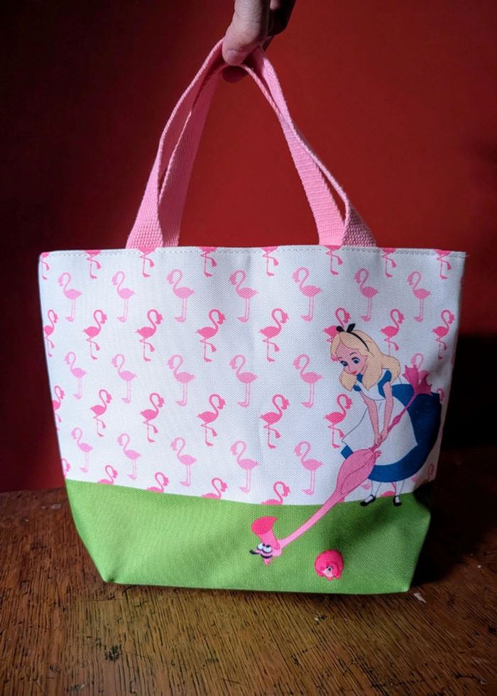 Sac tissu Alice flamant rose et hérisson - photo numéro 6