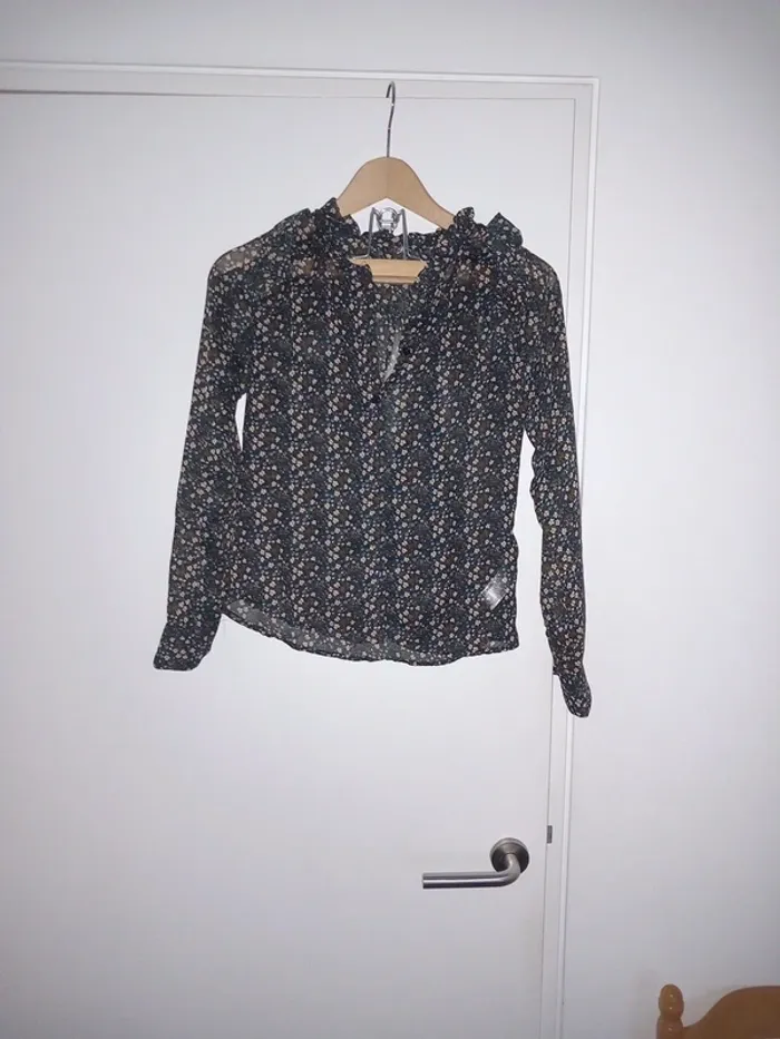 Chemise transparente marron 12 ans