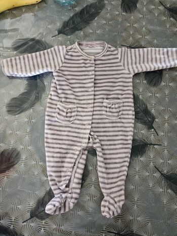 Pyjama en velours rayé