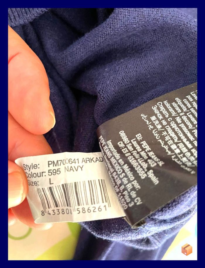 Pull Pépé Jeans – Homme – Taille L – Bleu marine - photo numéro 6