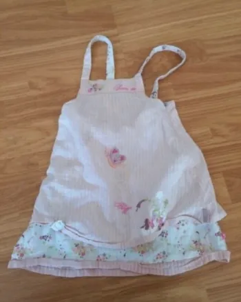 Magnifique robe d'été papillons fines bretelles 2 ans