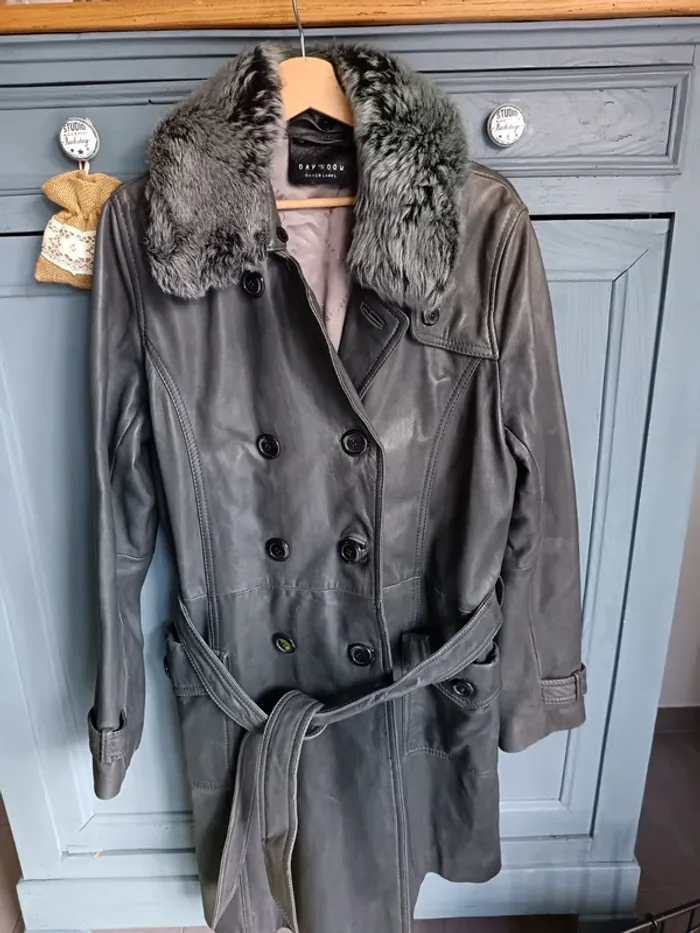 Manteau cuir oakwood